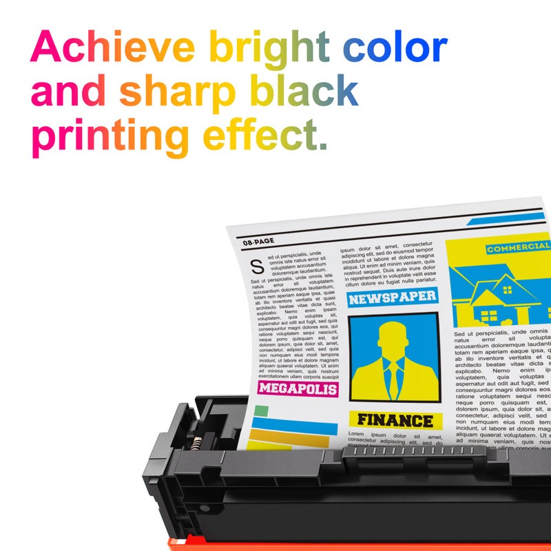 Uniwork Compatible Toner Cartridge Replacement for Canon 054 Cartridge 054H CRG 054 use for Color Image CLASS MF644Cdw LBP622Cdw MF642Cdw MF640C MF641Cw LBP620 Printer (Black, Cyan, Magenta, Yellow) - Image 4
